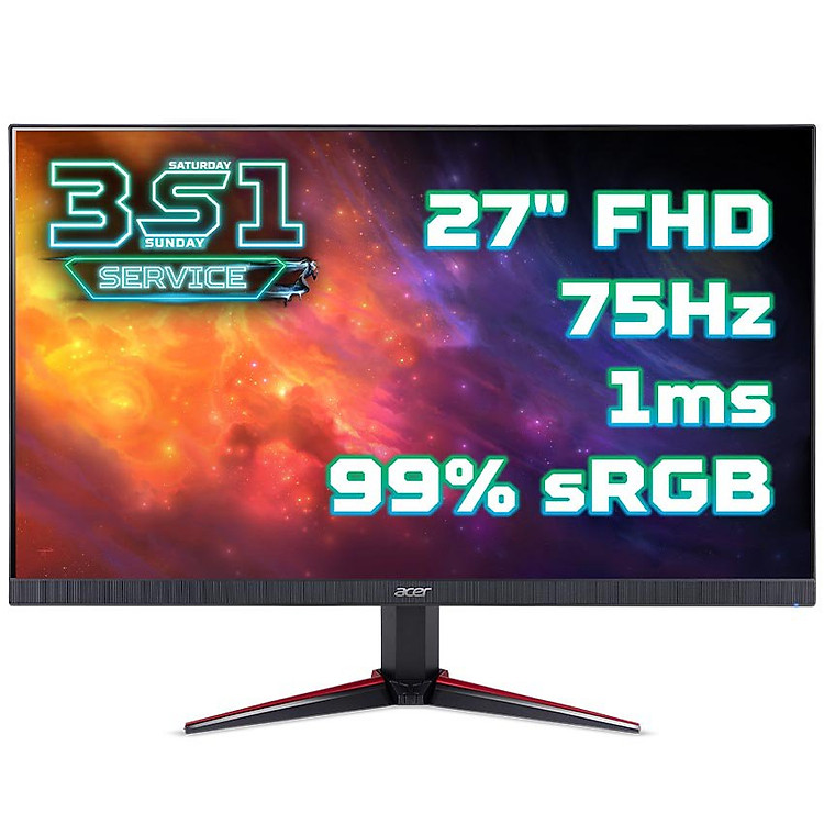 Màn hình LCD Acer VG270 27"FHD IPS, 75Hz - Hàng chính hãng