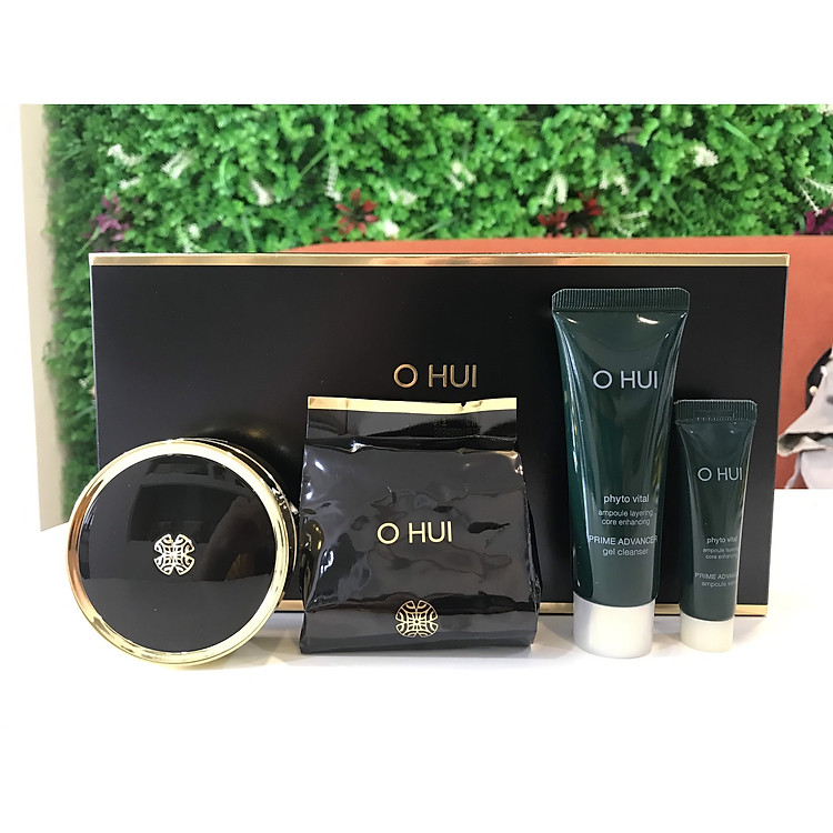 Bộ Phấn nước che khuyết điểm cao O HUI Ultimate Cover Cushion Satin Finish set