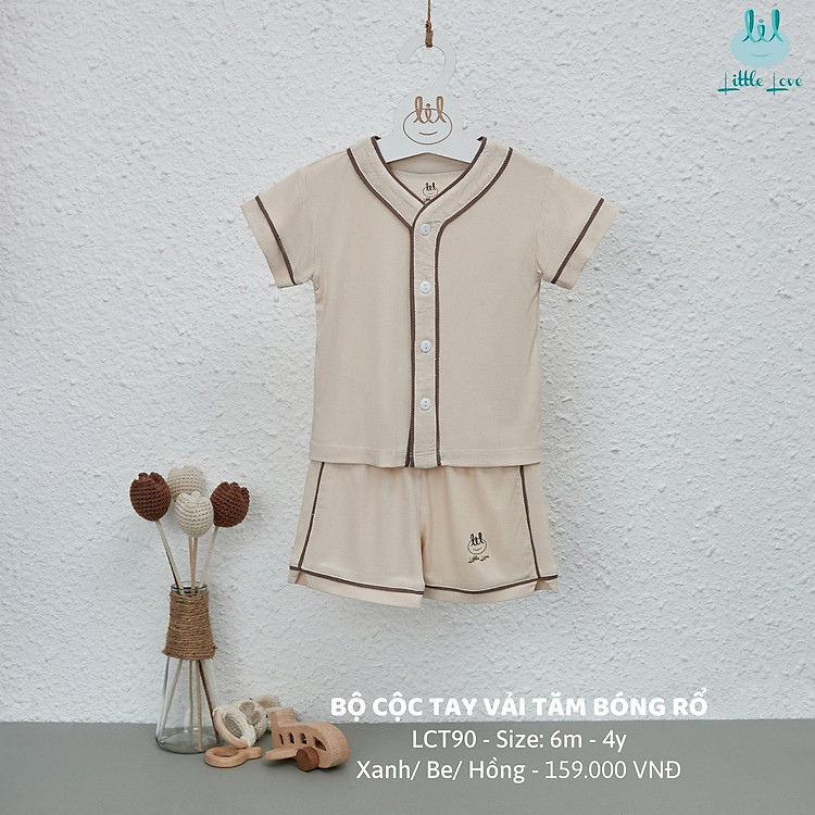 Bộ quần áo bóng rổ cộc tay thun tăm mềm mịn, thấm hút mồ hôi tốt dành cho bé LiL Little Love (LCT90)