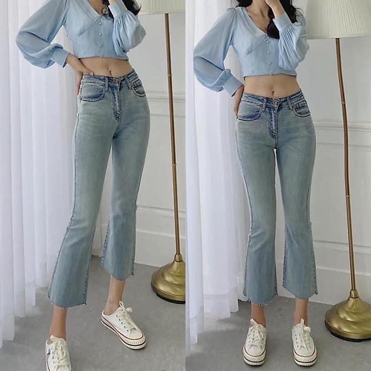 QUẦN LOE JEANS NGỐ DÁNG 85cm
