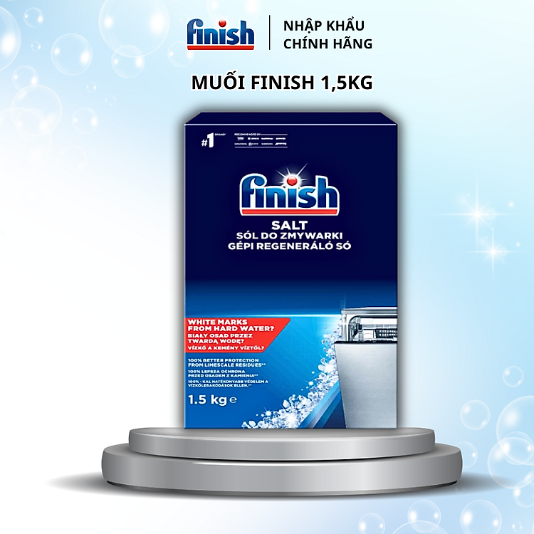 Combo 2 hộp muối rửa bát finish dùng cho máy rửa bát 1,5kg (1.5kg x 2)