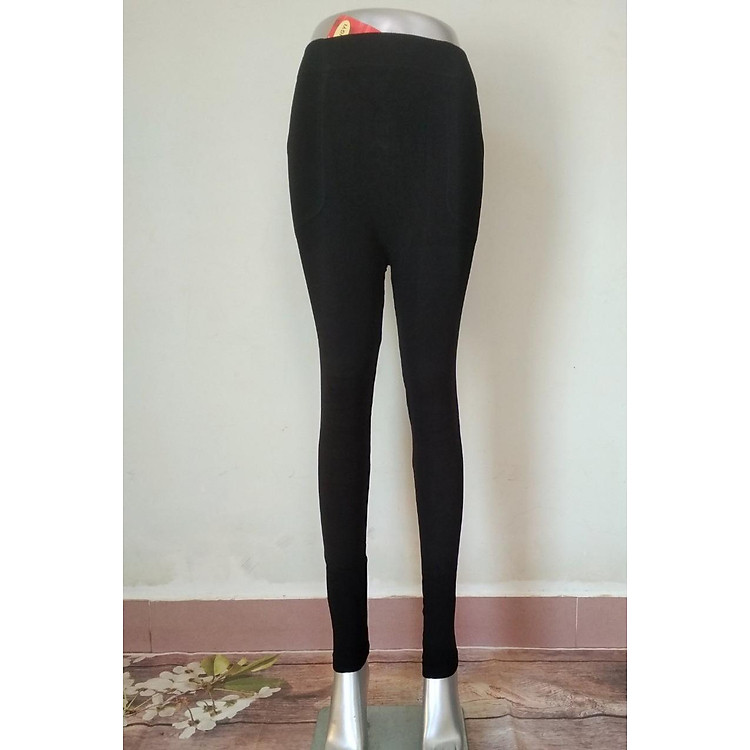 Quần legging trơn nữ chất dệt co giãn tốt