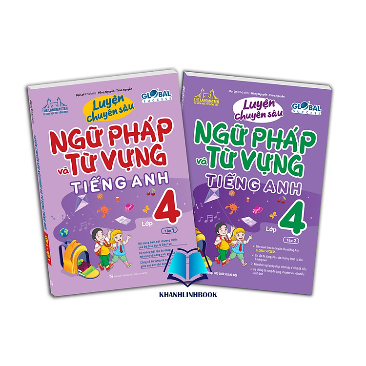 Combo Luyện Chuyên Sâu Ngữ Pháp Và Từ Vựng Tiếng Anh 4 (Tập 1 + Tập 2)