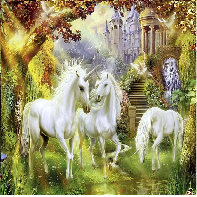 Tranh xếp hình 1000 mảnh - ngựa 1 sừng Unicorn