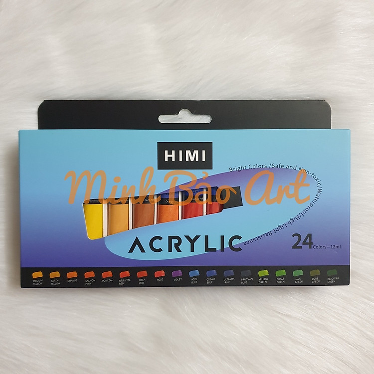 Màu Acrylic Miya Himi (12 màu, 12ml) - Ảnh 5