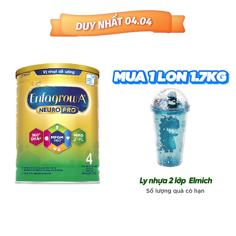 Sữa bột Enfagrow A+ NeuroPro 4 – 1.7kg Chính hãng Giá tốt