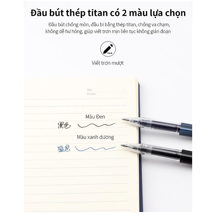 Bút Gel Màu Xanh, Đen PC1048 (1 cây) - Ảnh 6