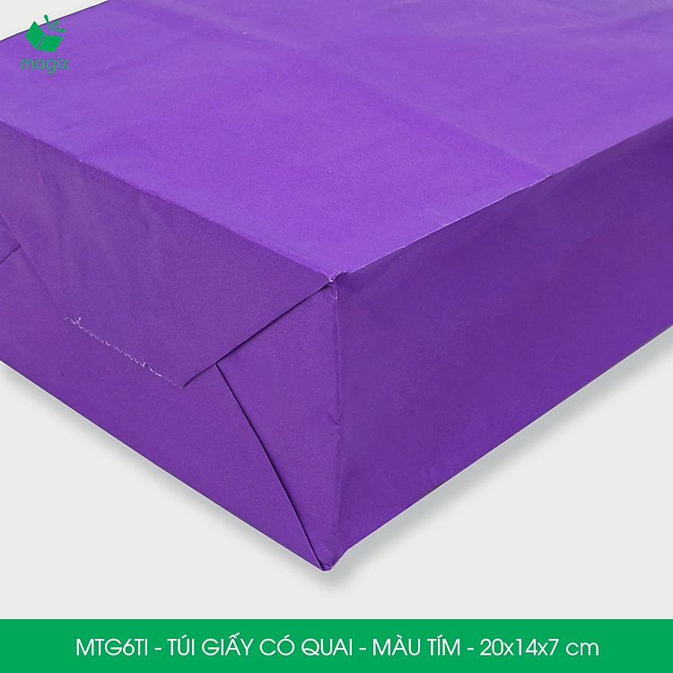 Túi Giấy Có Quai Màu Tím (25 chiếc) - Ảnh 2