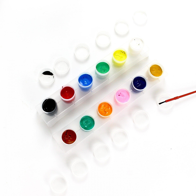 Bộ 12 Màu Nước 20ml Kèm Cọ Vẽ Stacom POS2012C - Ảnh 5