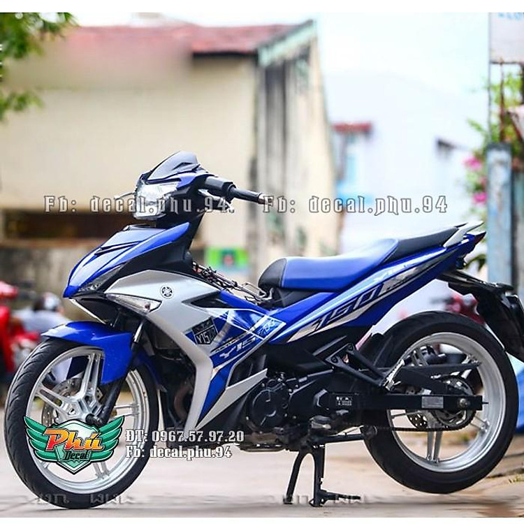 Tem rời EX 150 Y15 ZR xanh bạc