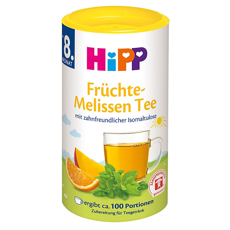 Trà Cốm Hòa Tan Hoa Quả, Bạc Hà Mellisen Với Isomaltulose HiPP 3668 (200g)