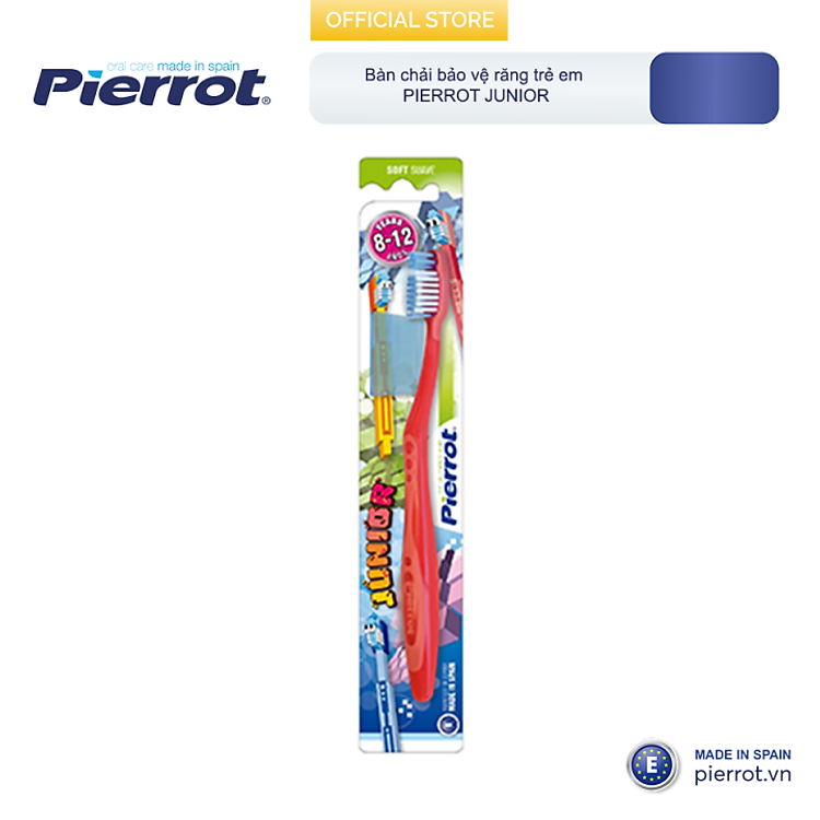 Bàn chải răng trẻ em PIERROT JUNIOR Chính hãng Tiết kiệm - Hình ảnh 4