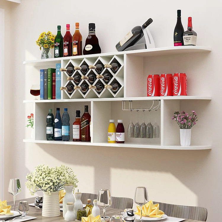 Kệ rượu treo tường 3 tầng gp45