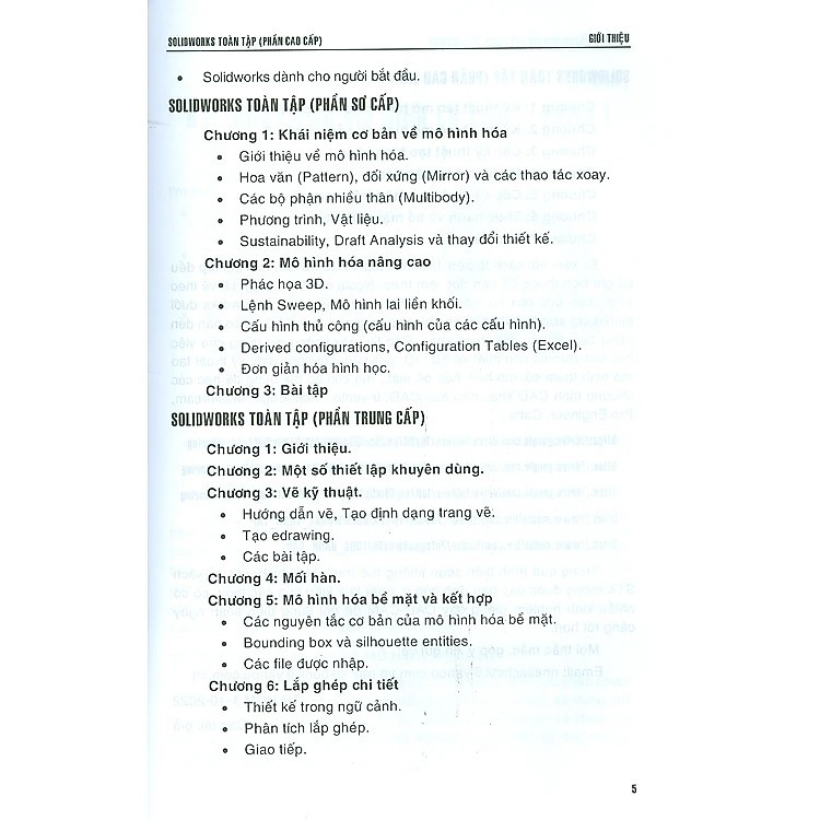 SOLIDWORKS TOÀN TẬP (PHẦN CAO CẤP) - DÙNG CHO CÁC PHIÊN BẢN SOLIDWORKS 2022 - 2021 - Ảnh 7