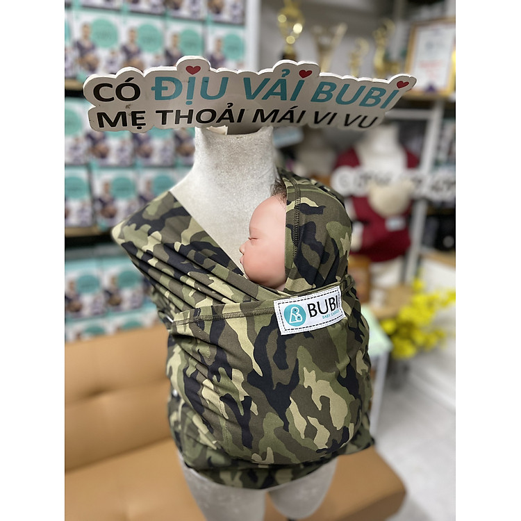 BUBI WRAP Cotton 100% Họa Tiết Xanh Chính hãng Tiết kiệm - Hình ảnh 3