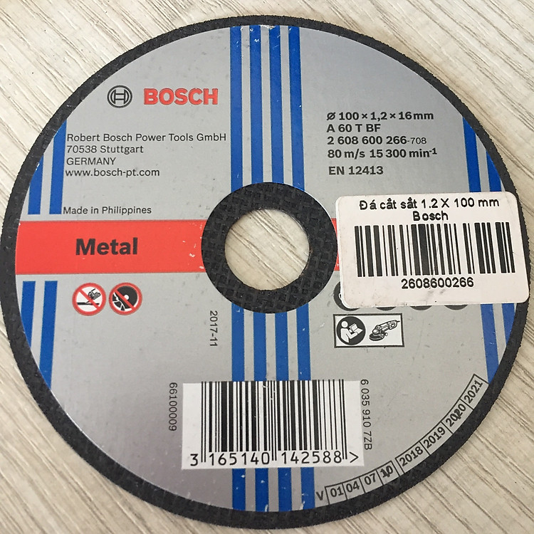 Bộ 2 Đá cắt sắt 100 x 1.2 x 16mm Bosch