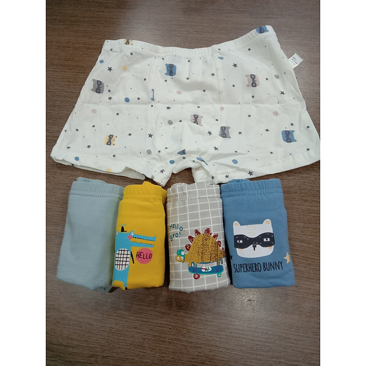 Set 5 quần lót đùi cho bé trai (hàng 100% coton ) hình hoạt hình dễ thương