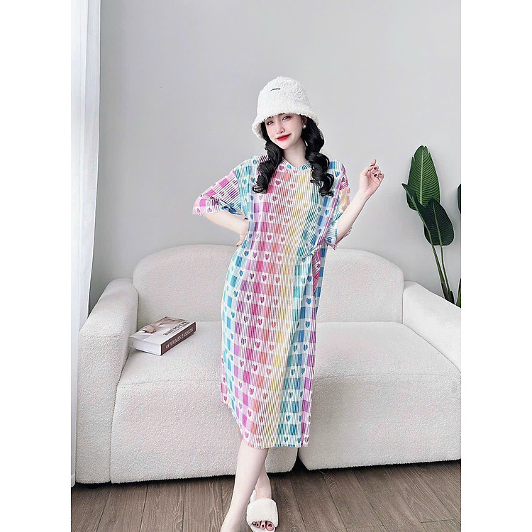 Váy ngủ hai dây nữ vải Cotton lanh lụa mềm mịn thoáng mát, đầm ngủ mặc nhà nữ suông rộng mã V0278