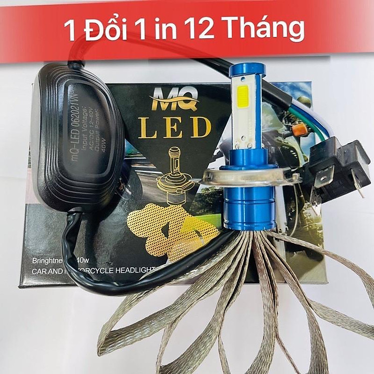 ĐÈN PHA LED 2 TIM LED H4 1 BÓNG)