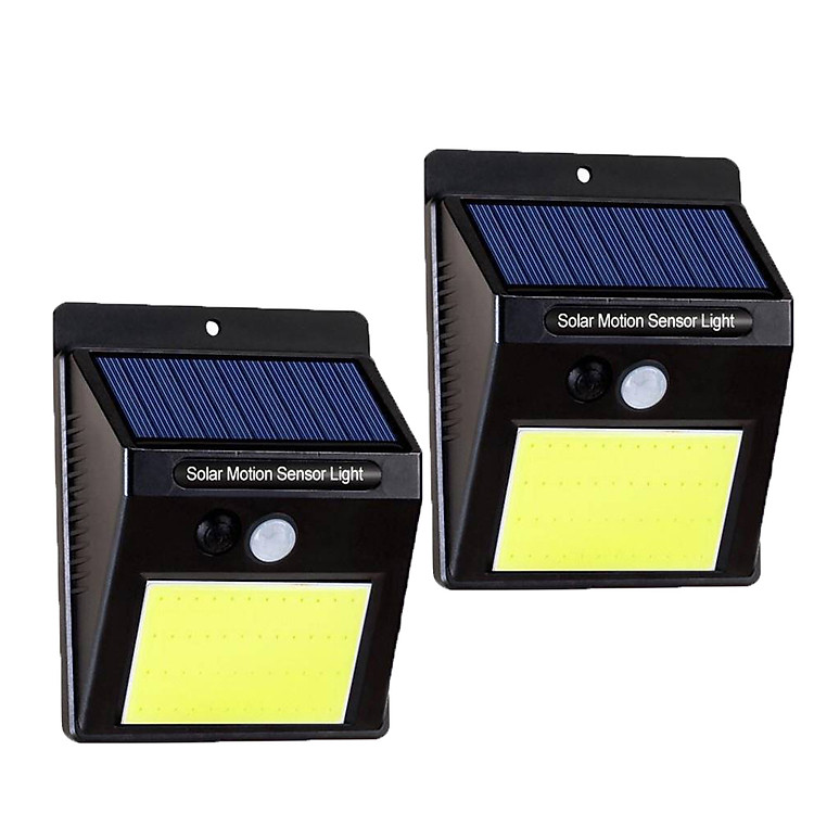Bộ 2 Đèn 48 Led , Năng Lượng Mặt Trời , Cảm Biến Ánh Sáng,Cảm biến hồng ngoại, Cảm Biến Chuyển Động, Tự Động Tắt mở -Đèn sân vườn, Đèn Ngoài trời, Đèn Tường