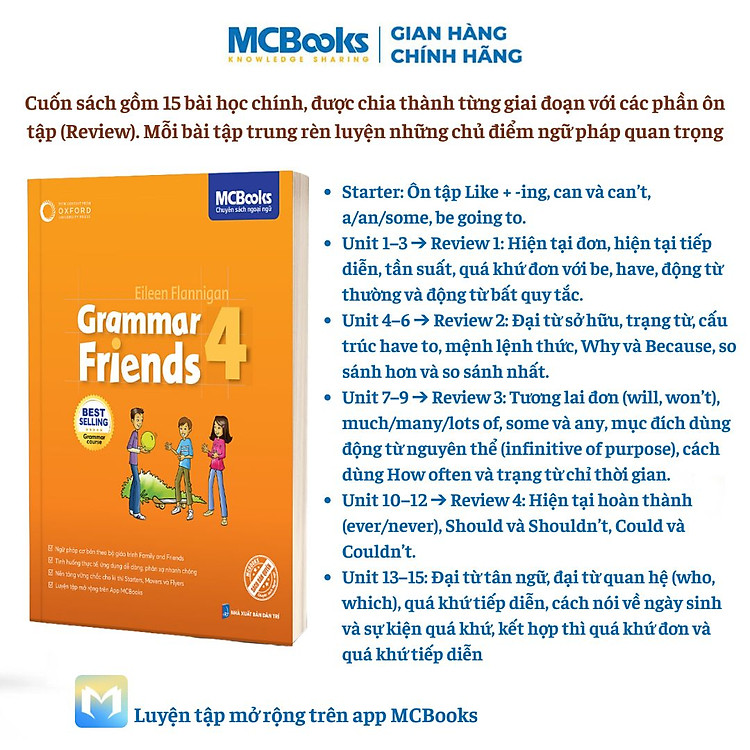 Sách - Combo Grammar Friends - Tài liệu học Tiếng Anh chuẩn quốc tế Tiểu học và THCS