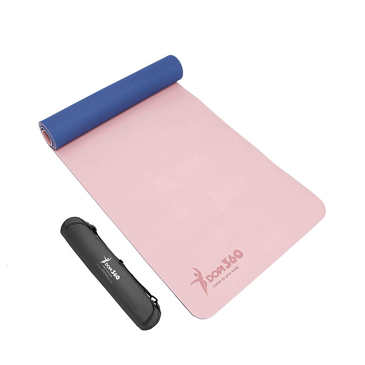 Thảm tập yoga DOPI360 cao cấp hai lớp siêu bám DP5500 Tặng kèm túi và dây