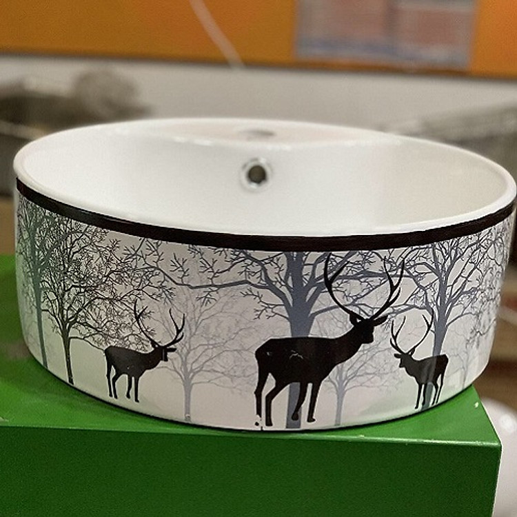 lavabo đặt bàn sứ nghệ thuật KT-LB08