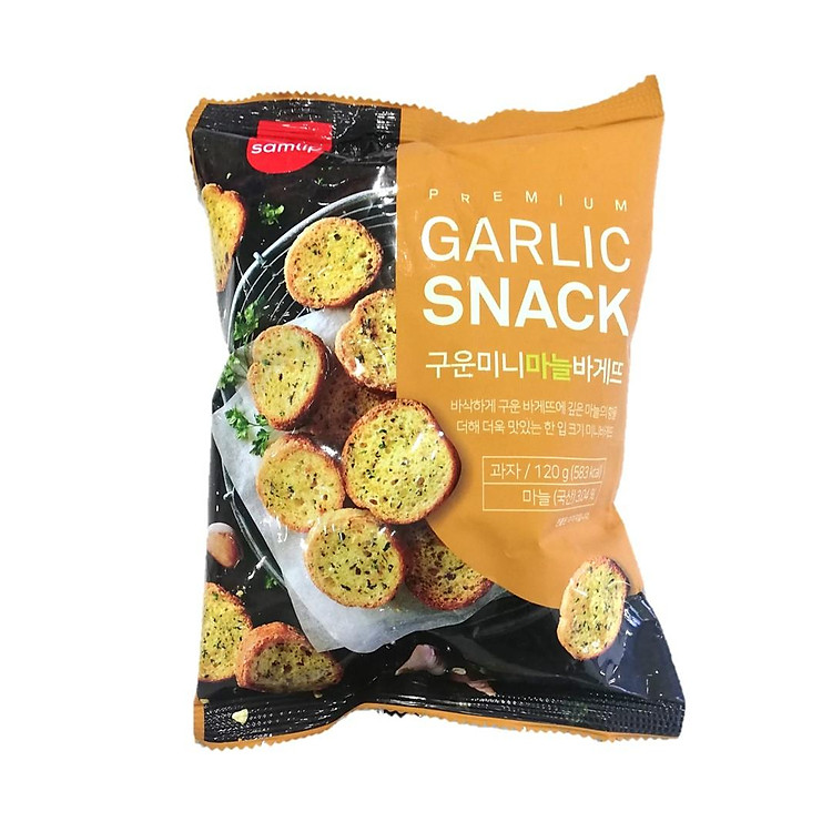 Bánh Mì Sấy Dạng Snack Vị Tỏi Samlip 120g