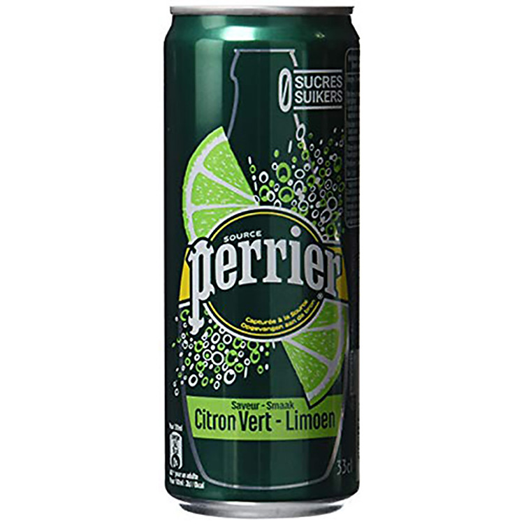 Nước Khoáng Có Gas Hương Chanh Xanh Perrier (250ml/Lon)