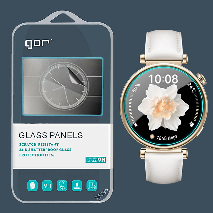 Dán cường lực GOR cho Smartwatch Huawei Watch GT3 46mm/ GT3 Pro/ Huawei Watch GT Runner/ Huawei Watch GT4 - Hàng Chính Hãng