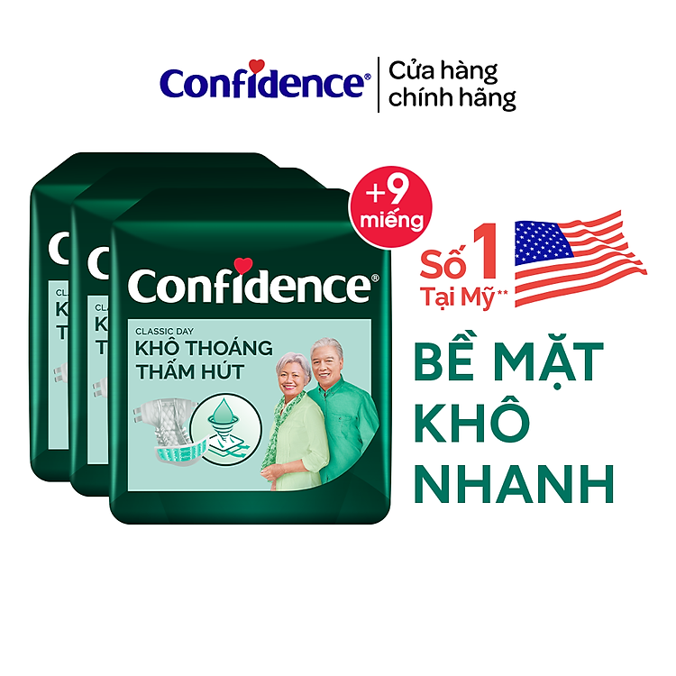 Thùng 3 gói Tã dán Confidence Classic Chính hãng Giá rẻ - Hình ảnh 2
