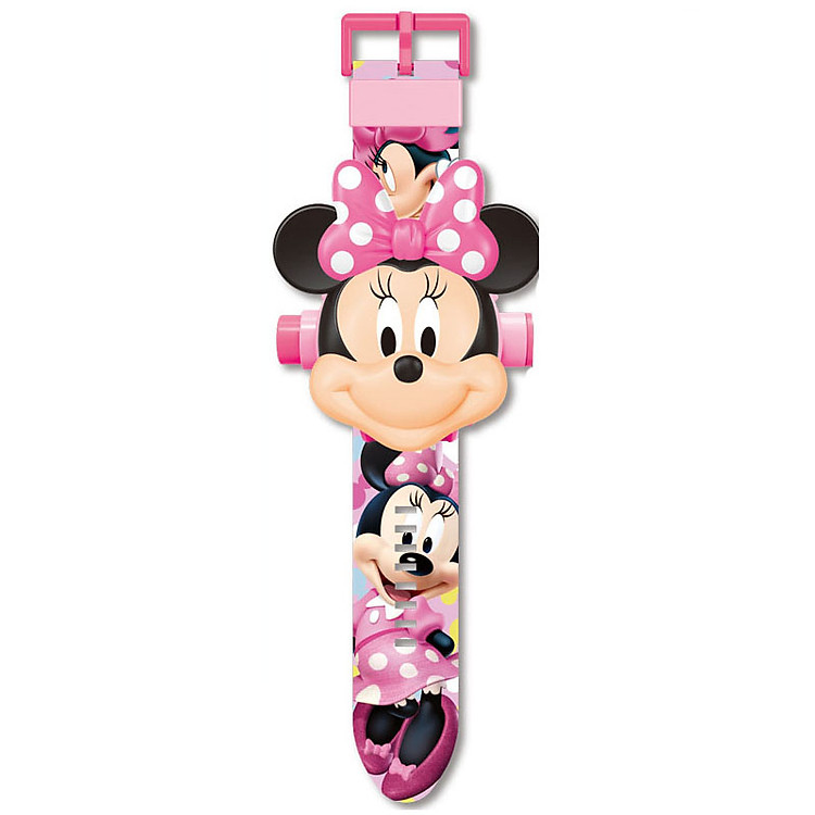 Đồng Hồ Điện Tử Đeo Tay Chiếu 24 Hình 3D chuột Minnie Mouse