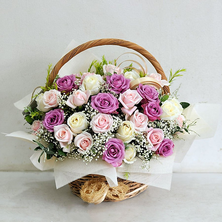 Giỏ Hoa Hồng Tươi 5062