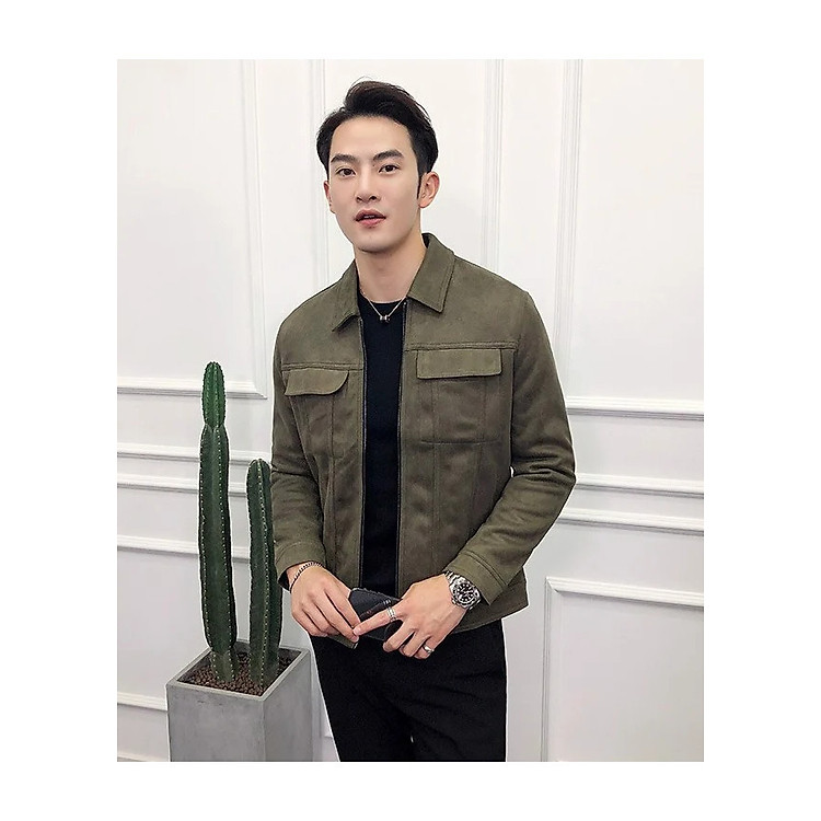 Aó khoác Da lộn nam AKN464