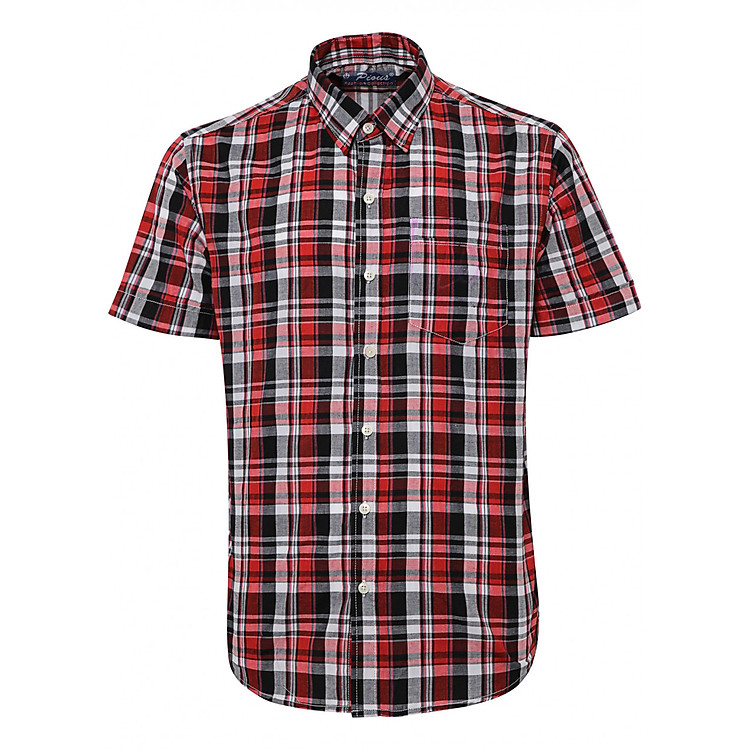 Áo sơ mi nam caro cao cấp ngắn tay Pious SM02