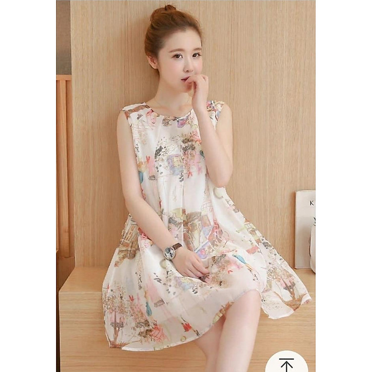 Đầm bầu thời trang họa tiết DN19072816