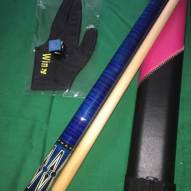 Cơ bida custom trợ lực ba băng GBR kèm combo