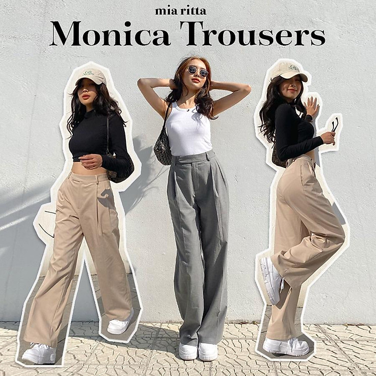 Quần suông dáng rộng cạp cao Monica Trouser Mia Ritta Q388