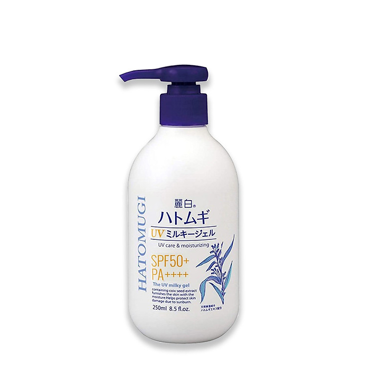 Sữa Dưỡng Thể Chống Nắng, Dưỡng Ẩm Và Làm Sáng Da Chiết Xuất Hạt Ý Dĩ Reihaku Hatomugi Nhật Bản SPF50 PA+++ 250ml