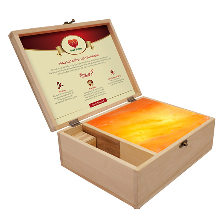 Hộp Đá Muối Massage Chân Love Stone Phiên Bản Standard (Mặt Đá Phẳng)