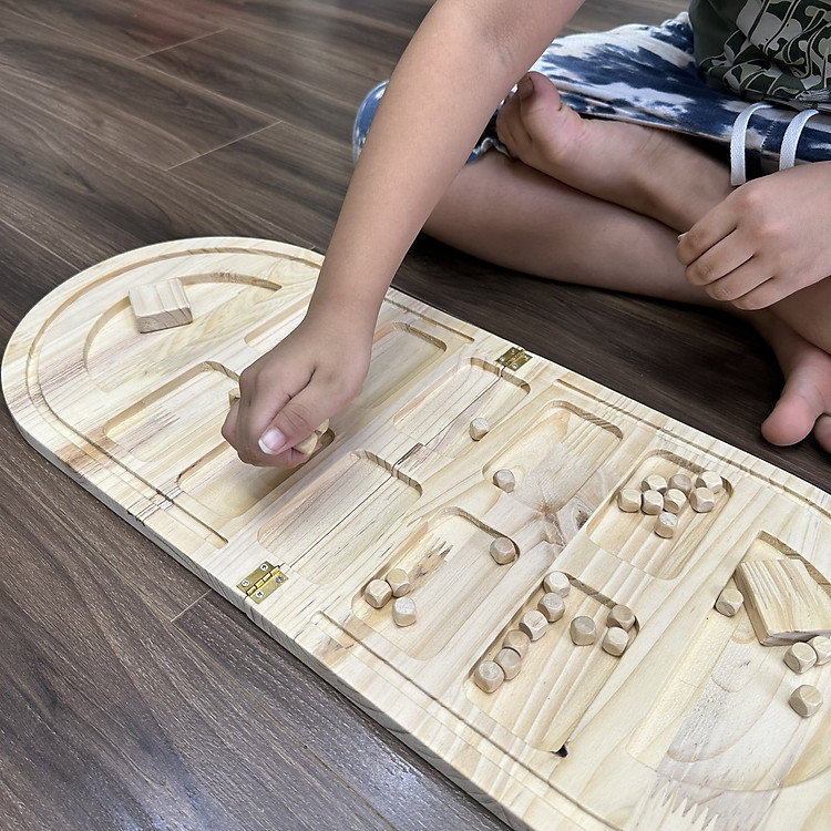 Ô Ăn Quan Gỗ Gập Gọn 60x25cm Chính hãng Tiết kiệm - Hình ảnh 5