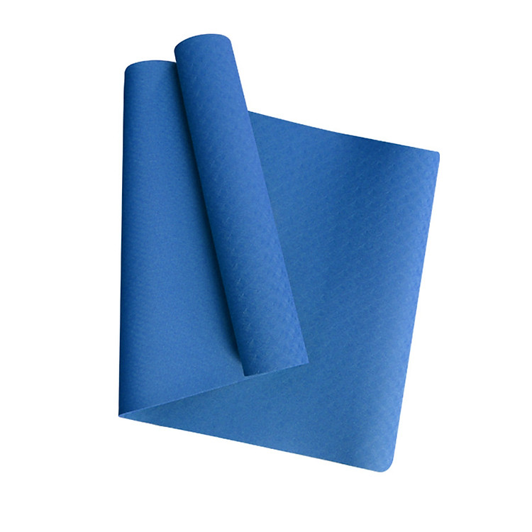 Thảm Yoga MIKIE MAT CLASSIC BLUE 1 màu - TPE nguyên khối - Dày 6mm - Thành phần cao su non tự nhiên - Chống trượt, Không mùi