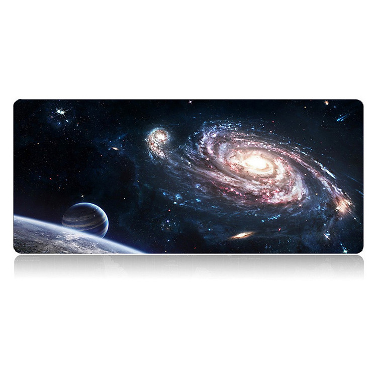 Tấm Lót Chuột Dải Ngân Hà Bo Viền Size Lớn 90cm x 40cm x 0.2cm (Đen) - Hàng Nhập Khẩu