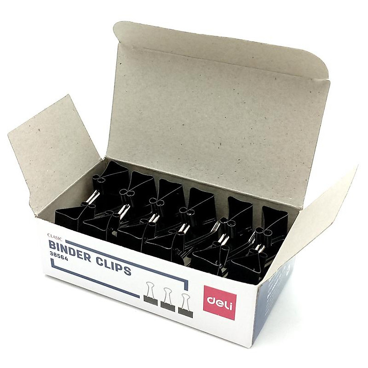 Hộp Kẹp Bướm 25mm Deli E38564 (12 chiếc) - Ảnh 5