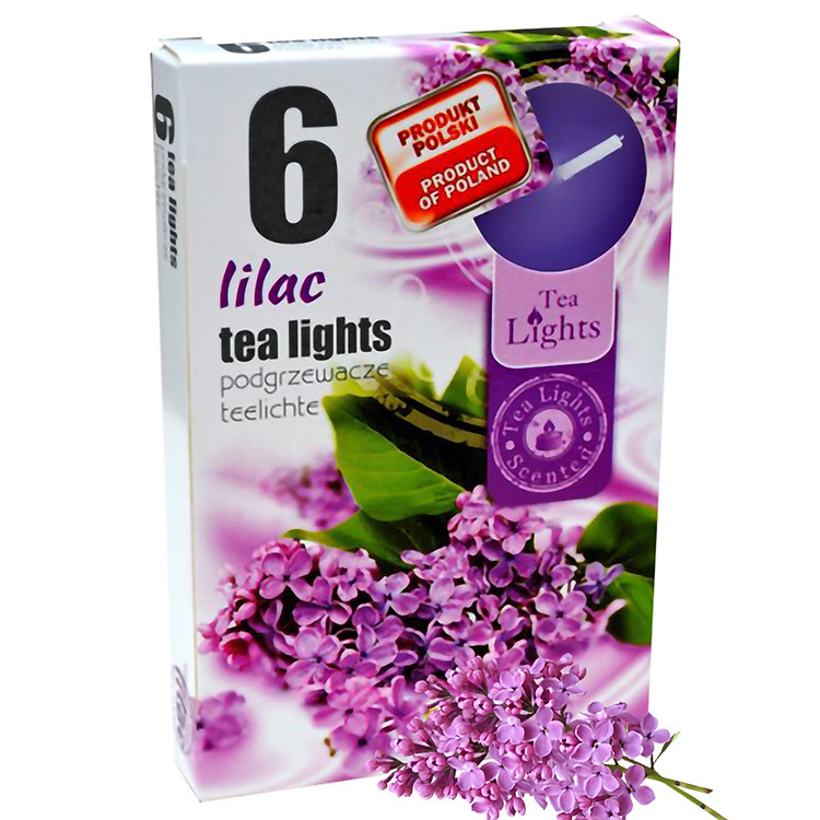 Hộp 6 nến thơm tinh dầu Tealight Admit Lilac QT026079 - hoa tử đinh hương