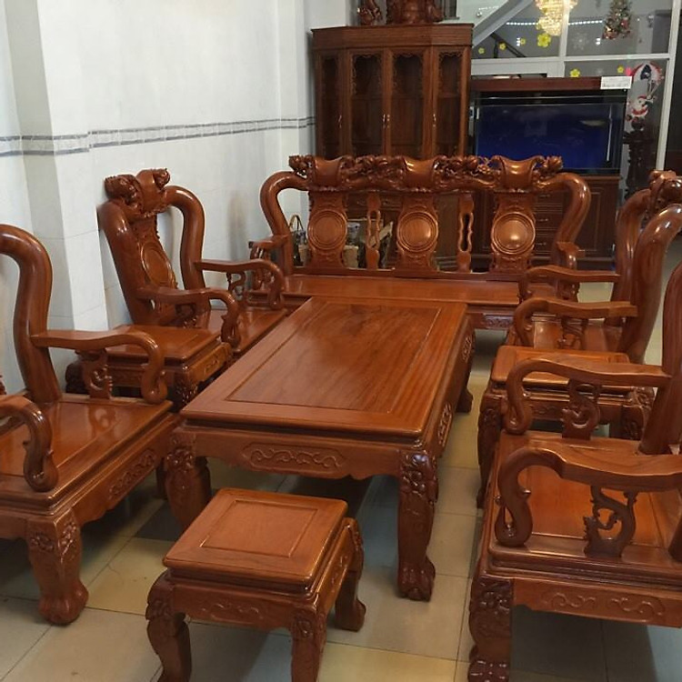 Bộ Bàn Ghế Minh Quốc Đào Gỗ Gõ Đỏ