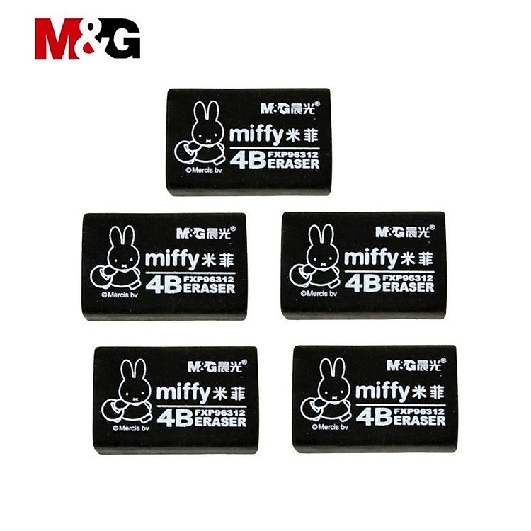 Set 5 tẩy chì đen 4B M&G FXP96578 ( FXP96312 ) / Gôm tẩy sạch chì MG FXP96577 ( FXP96313 )