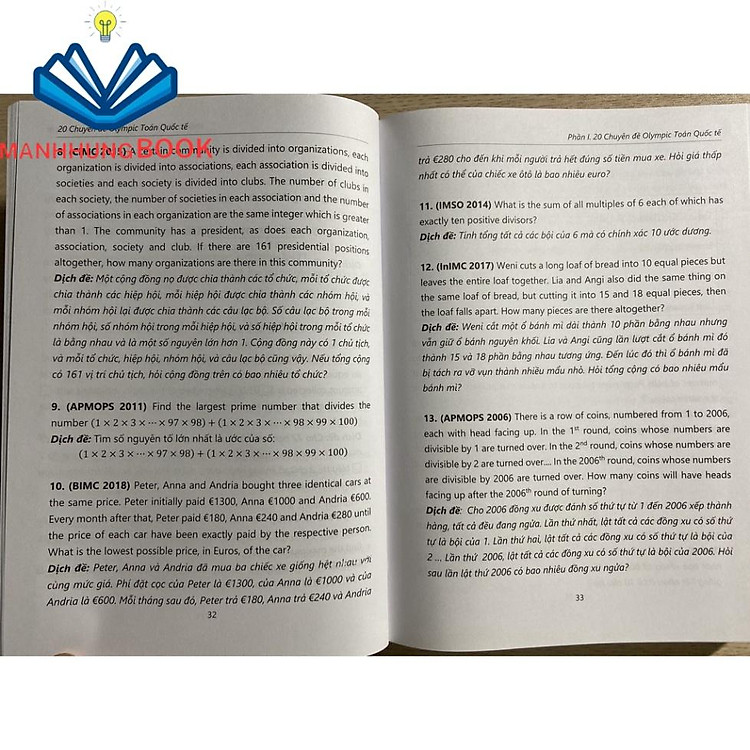 20 Chuyên Đề Olympic Toán Quốc Tế (Sách Song Ngữ Anh - Việt) - Ảnh 2