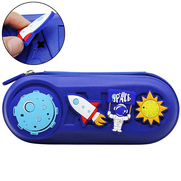 Bóp Viết Nhựa Charm Tên Lửa Shunde 9036 - Màu Xanh Đậm - Ảnh 2