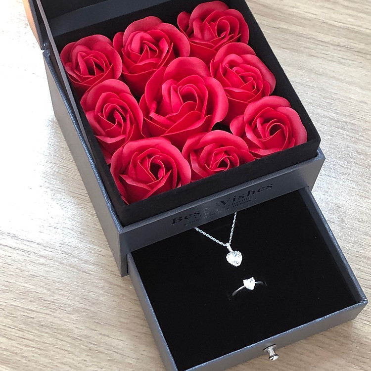 Hộp Quà Trang Sức Hoa Hồng Thơm HQ015 - Ảnh 2